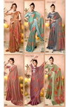Rency By Vallabhi Printed Designer Brasso Sarees Wholesale Price In Surat